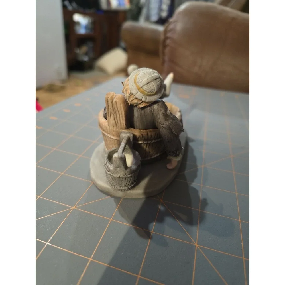 Emmett Kelley Collectible Saturday Night Hobo Clown Figurine Bathtub VTG Boxed